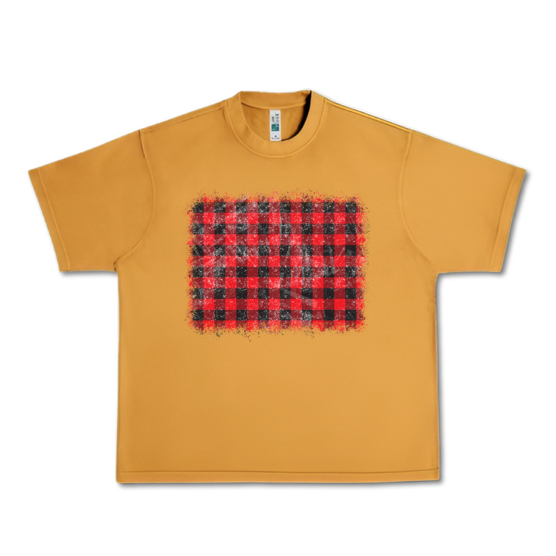 Distressed Buffalo Plaid Background Urban Heavy Tee by CowCowDesign | Teevron