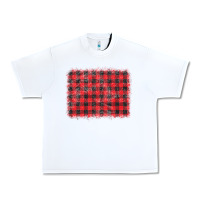 White distressed buffalo plaid background Urban Heavy Tee - CowCowDesign