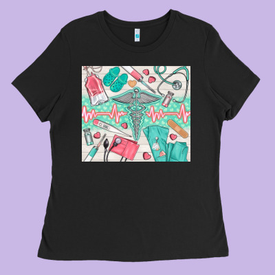 Nurse Medical Equipment Ladies Tee Designed By Tumblerdesignbyshophia