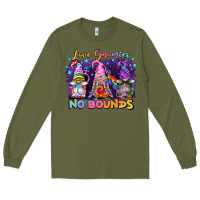 Army Green love gnomies no brounds pride Long Sleeve Tee - FaDigitalArtStudio