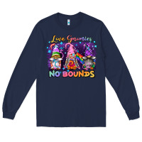 Navy love gnomies no brounds pride Long Sleeve Tee - FaDigitalArtStudio