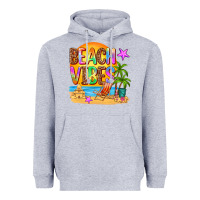 Heather Grey beach vibes Heavyweight Hoodie - AdoDesignShop