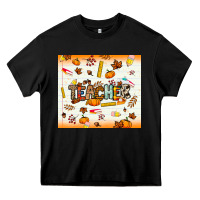 Black teacher fall Heavy Core Tee - NancyCooperArtShop