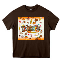 Chocolate Brown teacher fall Heavy Core Tee - NancyCooperArtShop