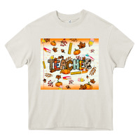 Cream teacher fall Heavy Core Tee - NancyCooperArtShop