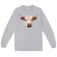 Moon Dust hereford cow head Long Sleeve Tee - RanaPortraitStore