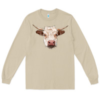 Mushroom hereford cow head Long Sleeve Tee - RanaPortraitStore