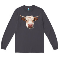 Smoke hereford cow head Long Sleeve Tee - RanaPortraitStore