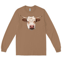 Toasted Coconut hereford cow head Long Sleeve Tee - RanaPortraitStore