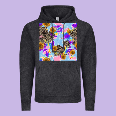 Stars And Sunflowers Seamless Pattern Vintage Hoodie Designed By Fadigitalartstudio
