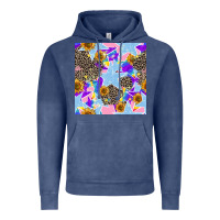 Vintage Denim stars and sunflowers seamless pattern Vintage Hoodie - FaDigitalArtStudio
