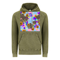 Vintage Olive stars and sunflowers seamless pattern Vintage Hoodie - FaDigitalArtStudio