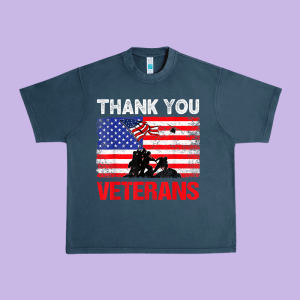 Thank You Veterans Service Patriot Veteran Day American Flag T Shirt Urban Heavy Tee Designed By Maiphamdesign