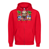 Red hello summer camel at the beach Zipper Hoodie - BarkalooDesign