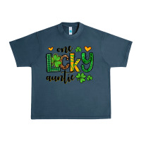 Midnight Navy One lucky auntie St. Patrick's Urban Heavy Tee - OliviaCreatesArt