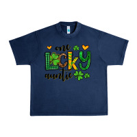 Navy One lucky auntie St. Patrick's Urban Heavy Tee - OliviaCreatesArt