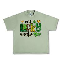 Oil Green One lucky auntie St. Patrick's Urban Heavy Tee - OliviaCreatesArt