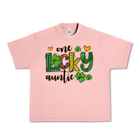 Salmon One lucky auntie St. Patrick's Urban Heavy Tee - OliviaCreatesArt