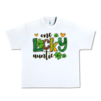 White One lucky auntie St. Patrick's Urban Heavy Tee - OliviaCreatesArt