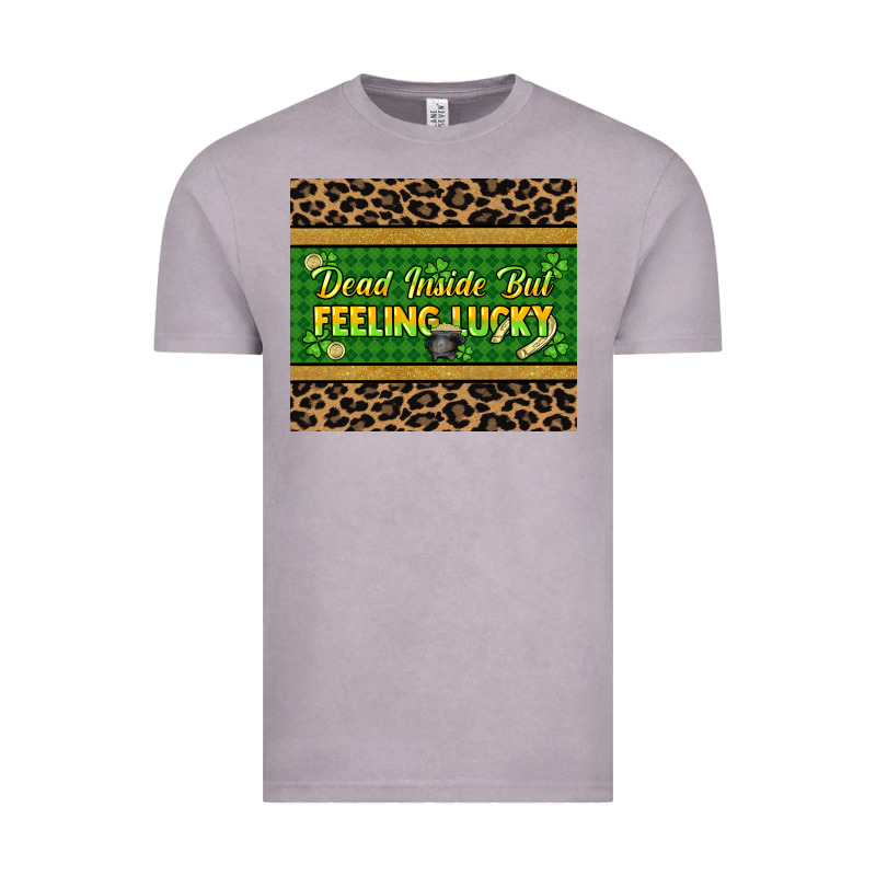 Dead Inside But Feeling Lucky 20oz Skinny Tumbler Vintage Tee by HowdyJamesFarm | Teevron