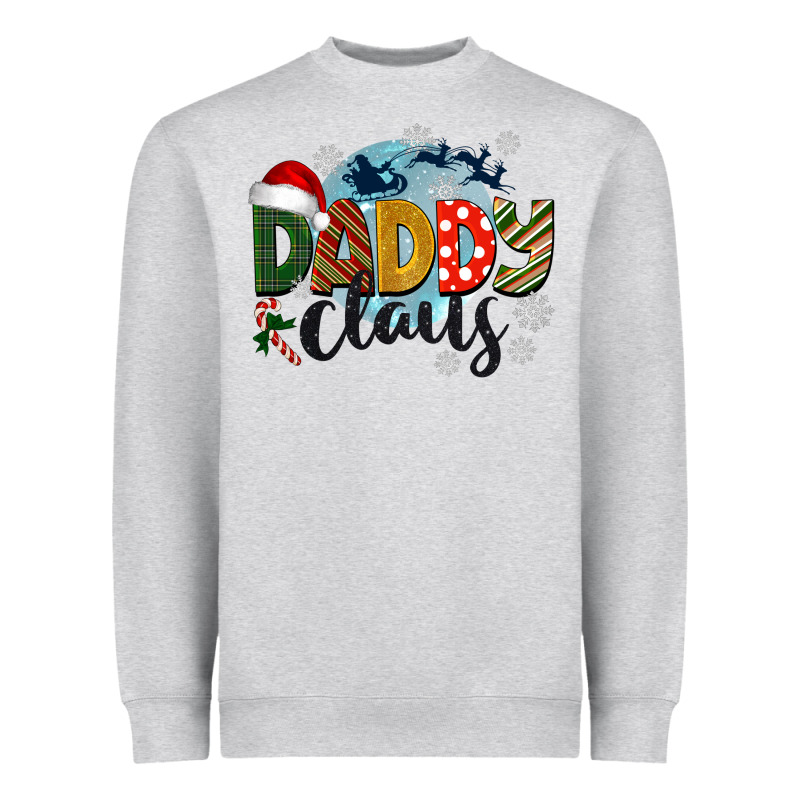 Daddy Claus Christmas Heavyweight Sweatshirt by BarkalooDesign | Teevron