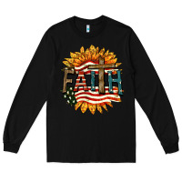 Black Faith USA Long Sleeve Tee - FaDigitalArtStudio