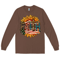 Chestnut Faith USA Long Sleeve Tee - FaDigitalArtStudio