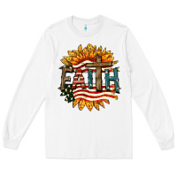 White Faith USA Long Sleeve Tee - FaDigitalArtStudio