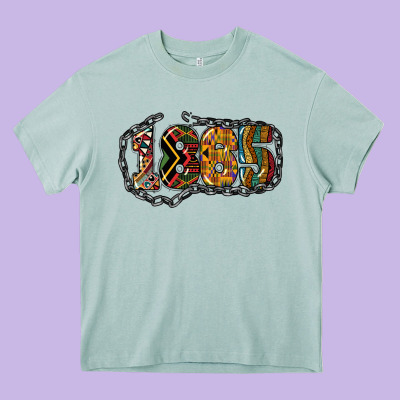 1865 Juneteenth Heavy Core Tee Designed By Nancycooperartshop
