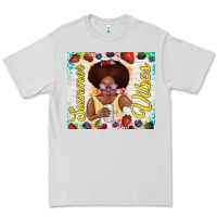Dove Grey summer vibes afro kid Premium Tee - TumblerDesignByShophia