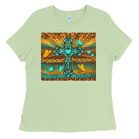 Matcha western cross Ladies Tee - TumblerDesignByShophia
