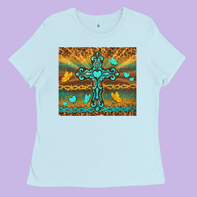 Western Cross Ladies Tee Designed By Tumblerdesignbyshophia