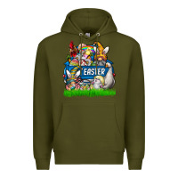Army Green easter Premium Hoodie - CowhideDigitalArt