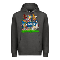 Charcoal Heather easter Premium Hoodie - CowhideDigitalArt