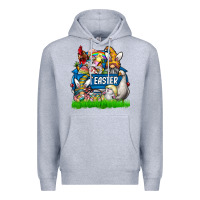 Heather Grey easter Premium Hoodie - CowhideDigitalArt