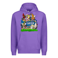 Purple easter Premium Hoodie - CowhideDigitalArt