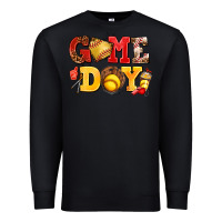 Black game day softball Premium Sweatshirt - AdoDesignShop