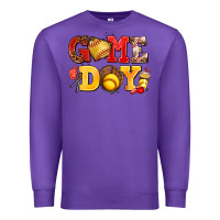 Purple game day softball Premium Sweatshirt - AdoDesignShop