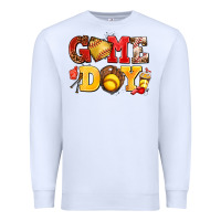 White game day softball Premium Sweatshirt - AdoDesignShop