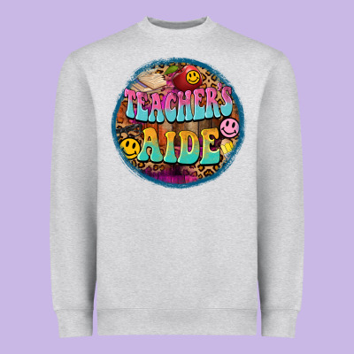 Western Groovy Teachers Aide Heavyweight Sweatshirt Designed By Barkaloodesign