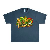 Midnight Navy St. Patrick's Tennessee map Urban Heavy Tee - OliviaCreatesArt