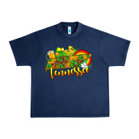 Navy St. Patrick's Tennessee map Urban Heavy Tee - OliviaCreatesArt