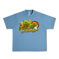 Pebble Blue St. Patrick's Tennessee map Urban Heavy Tee - OliviaCreatesArt
