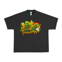 Pigment Black St. Patrick's Tennessee map Urban Heavy Tee - OliviaCreatesArt