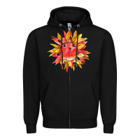 Black watermelon sunflower Zipper Hoodie - BarkalooDesign