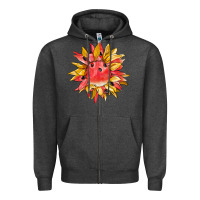 Charcoal Heather watermelon sunflower Zipper Hoodie - BarkalooDesign