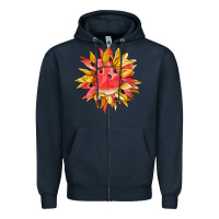 Navy watermelon sunflower Zipper Hoodie - BarkalooDesign