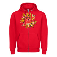 Red watermelon sunflower Zipper Hoodie - BarkalooDesign