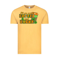 Vintage Mustard All you need is coffee and lucky Vintage Tee - CowGirlArtShop