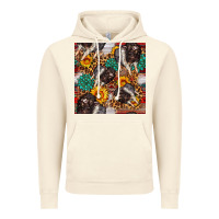 Vintage Artic baby hampshire pig sunflowers seamless pattern Vintage Hoodie - FaDigitalArtStudio